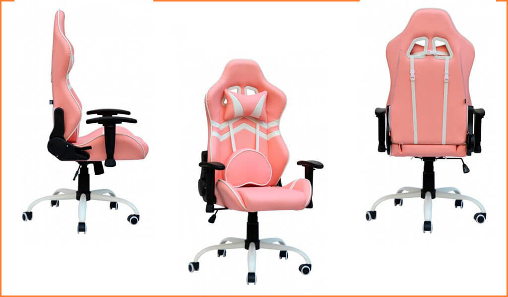 розовое кресло для геймеров