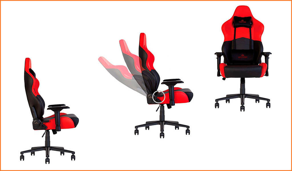 Черно красное кресло для геймеров