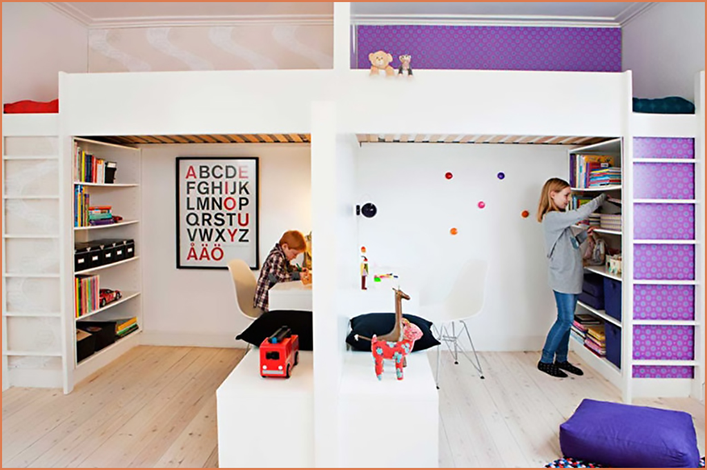  Дизайн дитячої кімнати з ліжком-горищем